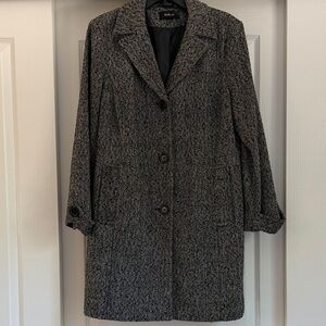 Style & Co. Textured Gray Trench Coat